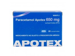 Imagen del producto Paracetamol aurovitas 650 mg 20 comprimidos efg
